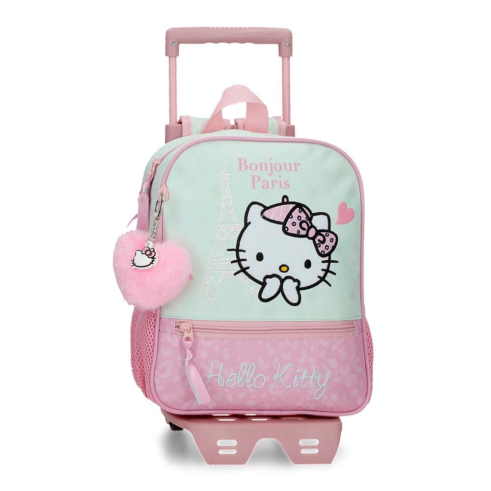 Hello Kitty Paris Mochila Preescolar Adaptable a Carro Rosa 23X28X10 cms Poliéster 6,44L