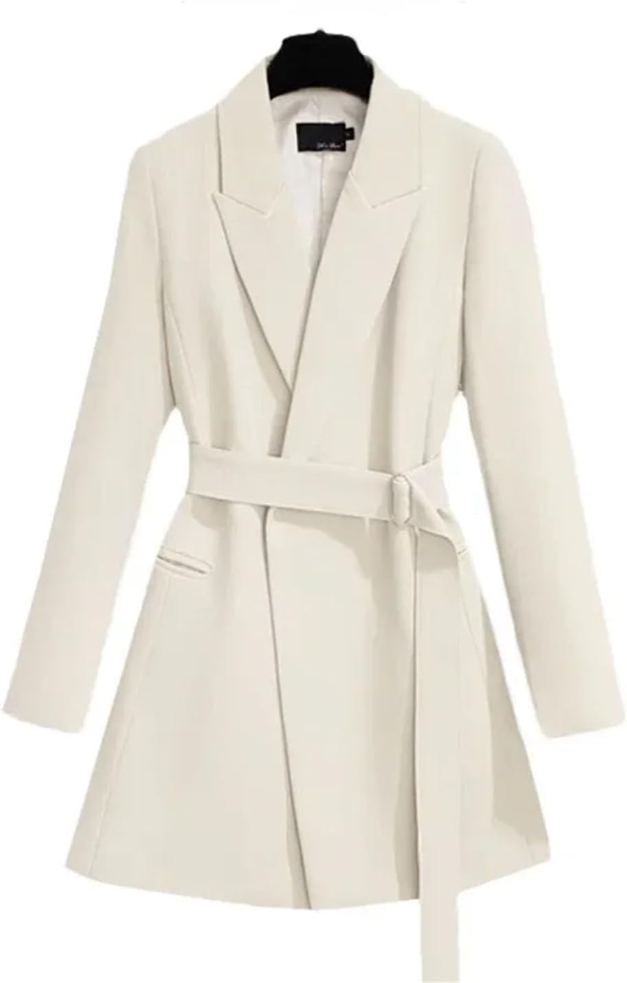 Women's suit jacket Slim Fit Belt suit jacket Coats Fashion Casual Lace Up Women Mid Length suit jackets