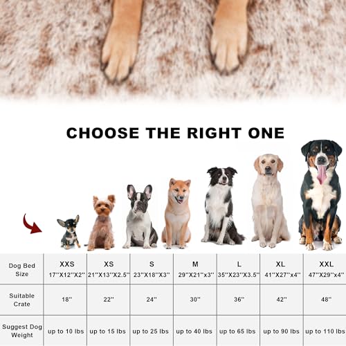 Bedfolks IBS Waterproof Dog Crate Bed,Plush Dog Bed With Removable Washable Cover,Faux Fur Dog Crate Pad thumb #6