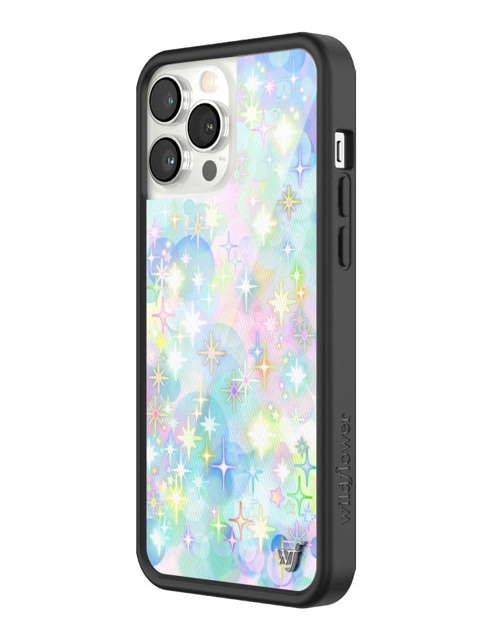 Cadeau coque iPhone 13 Pro Max aquarelle rose bleu chic