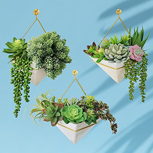 Winlyn 22 Pcs Bulk Artificial Succulents Plants Unpotted Small Aloe Hanging String Of Pearls Cactus Green Fake Succulents For Succulent Garden Arrangement Centerpiece Wall Indoor Outdoor Home Decor #TOP4