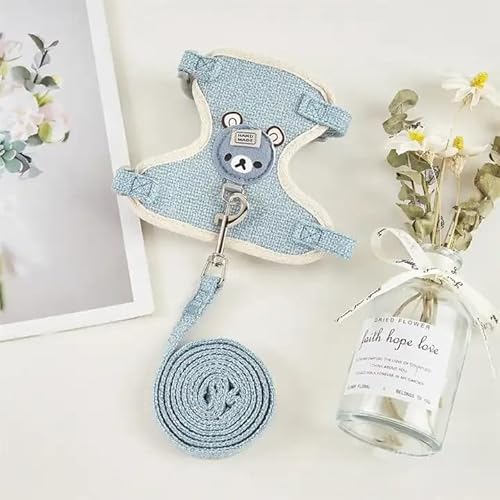 Coleira Colete Com Guia Para Cachorro, Gatos, Cães Pequenos, Coelho, Porquinho da Índia e Filhotes P