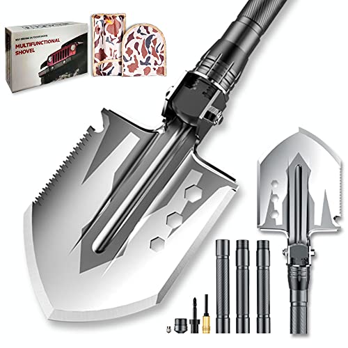 YANTOO Pala, 76cm, Pala Desmontable Multifuncional para Acampar y Caminar, IR a la Playa, Caminar, Actividades al Aire Libre, Pesca, jardinería, Emergencia de automóvil