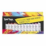 Brea Reese: Professional Heavy Body Acrylic Paint Set - Classic Colors - 12 Tubes - Rich Pigments, Water-Based & Non-Toxic, Adult Art Supplies