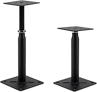 Vista 8 de Paquete de 2 gatos de soporte ajustables para el piso, base de cubierta, estabilizador de escalones de RV, mini gato de tornillo - poste de 4 a 7