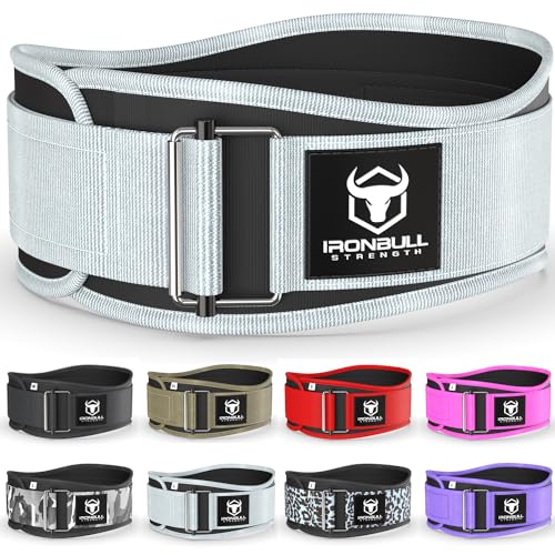 Weight Lifting Belt for Men and Women,Performance Auto-Locking Weightlifting Belt for Cross Training, Functional Fitness,Squats and Deadlift Contoured Weight Belts (X-Large, Grey) by Iron Bull Strength - Used condition - US$17.41