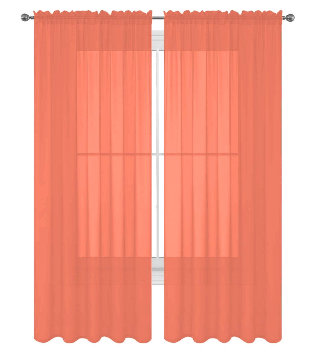 Peach Colored Sheer Curtains Curtains & Drapes