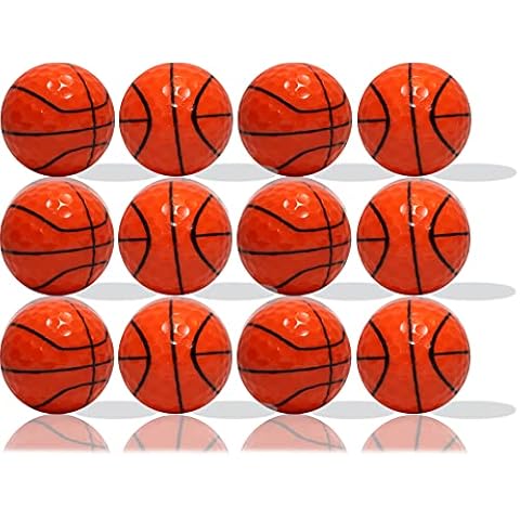 Basketball Golf Ball 12-Pack: Slam Dunk Your Golf Game with GBM's Sporty Spin! Comes in Christmas Ribbon Packaging! Cover