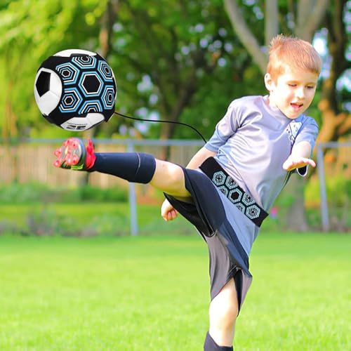 Arcjunys Fußball Kick Trainer Fussball Trainingszubehör Kicktrainer Fußball Training Fußballtraining Football Kick Trainer Verstellbarem Taillengürtel für Ball 3 4 und 5
