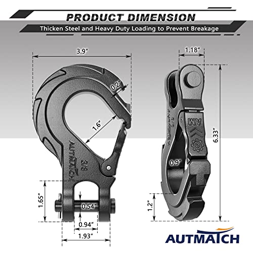 image for AUTMATCH Winch Hook 3/8