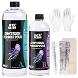 LET'S RESIN Deep Pour Epoxy Resin, 1.5L Crystal Clear & Bubble Free Epoxy Resin Kit for DIY, Art, River Table, Wood, Flower Preservation, Mould Casting