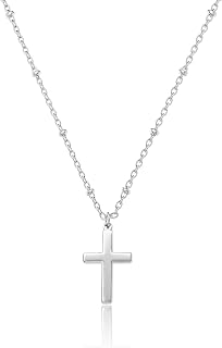 Cross Necklace for Women - Dainty 925 Sterling Silver/Gold Plated Layered Cross Pendant Simple Small Necklaces for Women Trendy Jewelry Gifts
