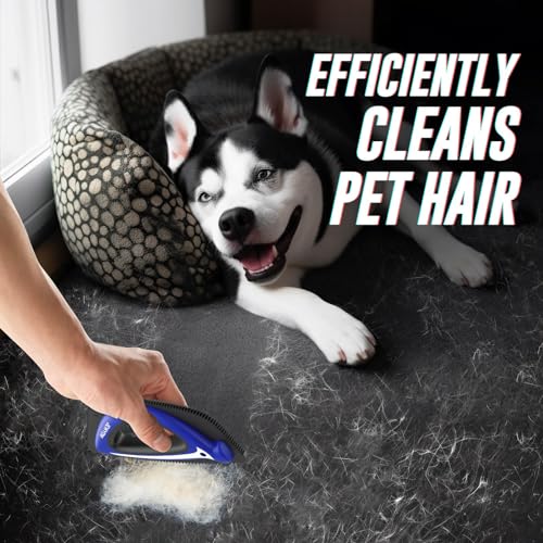 Pet Hair Remover for Car, Triangle Dog Hair Remover for Carpet, Couch, Furniture, Clothes heldhold Reusable Pet Hair Remover Tool for Dog Cat - Image 5