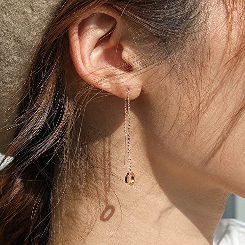 CHOW SANG SANG Delicate Gold 18K Rose Gold Intertwined Hoops, Hoops Earring Necklace for Women 91979N 91979E 91978E3