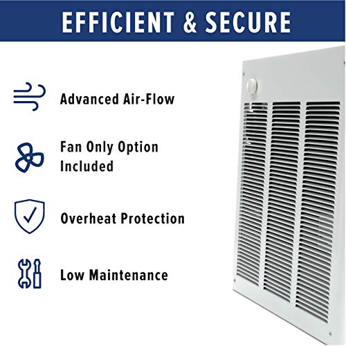 Qmark Cwh3404F Electric Wall Heater For Home And Commercial Use, 4000 Watt, 240 Volt, White #TOP3