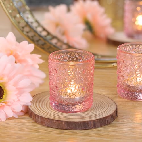 Lanttu 36 Pack Pink Votive Candle Holder 2.2ʺ*2.6ʺ Tealight Candle Holders by Lanttu - Image 5