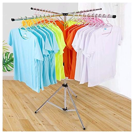 Luckincolt Collapsible Clothes Rack Foldable Portable Space Saving Clothes Drying Rack High Capacity Stainless Steel Laundry Drying Rack with 4 Branches