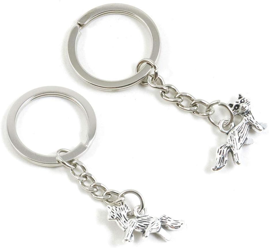 100 Pieces Keyring Keychain Wholesale Suppliers Jewelry Clasps V8DN4U Fox