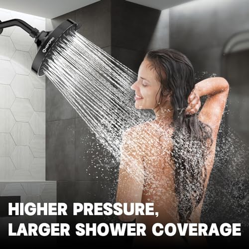 High Pressure Shower Head, HOPOPRO 5-Mode Fixed Showerhead, NBC Recommended — view 3