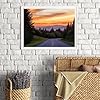 Mountain and Sunset DIY 5D Diamond Painting by Number Kit, Dusk Falls Blue Ridge Mountain Parkway North Carolina Diamond Embroidery Paintings Cross Stitch for Home Decor, 12x16 Inch #1