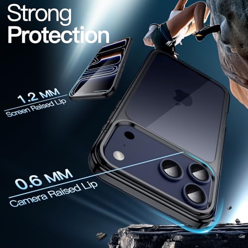 JETech Case for iPhone 17 Pro Max 6.9-Inch, Non-Yellowing Shockproof Phone Bumper Cover, Anti-Scratch Clear Back (Black) by JETech - Image 4