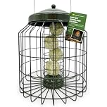 Garden Locker Squirrel Proof Suet Feeder – Large Metal Cage Bird Feeder, Weather-Resistant 41 cm Hanging Height x 24 cm