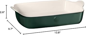 Emile Henry 13 x 9 Large Rectangular Baker - Modern Classics Collection |Evergreen