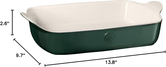 Emile Henry 13 x 9 Large Rectangular Baker - Modern Classics Collection |Evergreen
