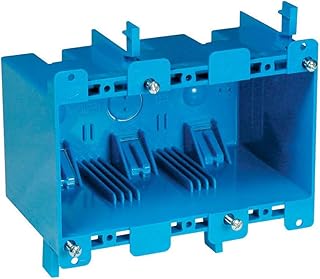 Carlon 5-3/4 in. PVC 3 Gang Outlet Box Blue Rectangle