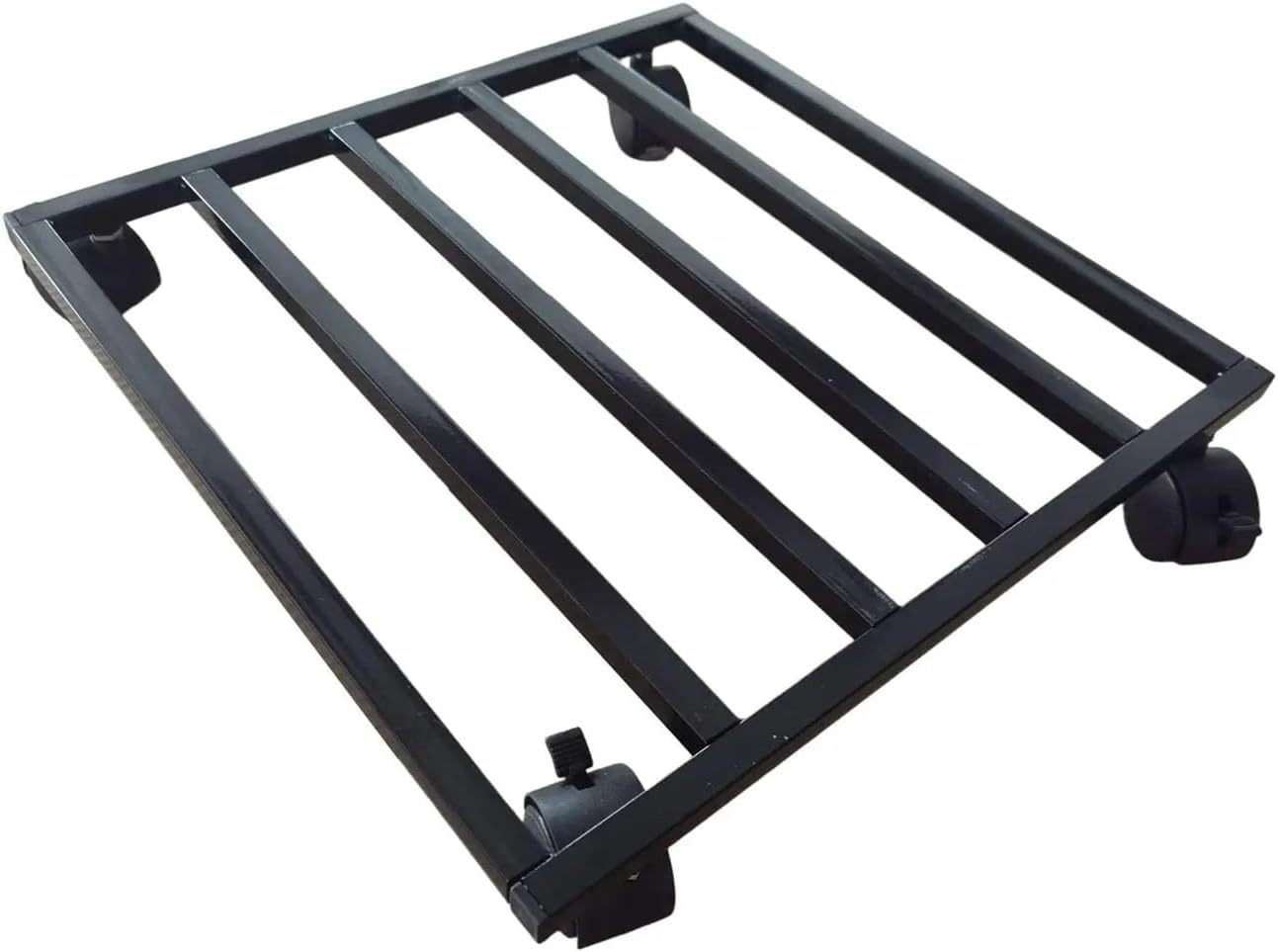 Flower Pot Stand with Wheel Easy Movement Moveable Mobile Planter Holder Tray Mover for Yard(Black)