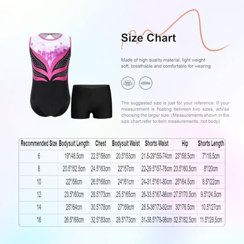 Unitard imprimé violet de gymnastique et danse pour filles - 6