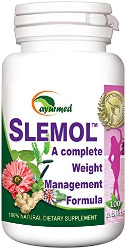 SLEMOL 500mg per tablet, 100 Tablets, Reduces body weight in natural manner, Garcinia cambogia
