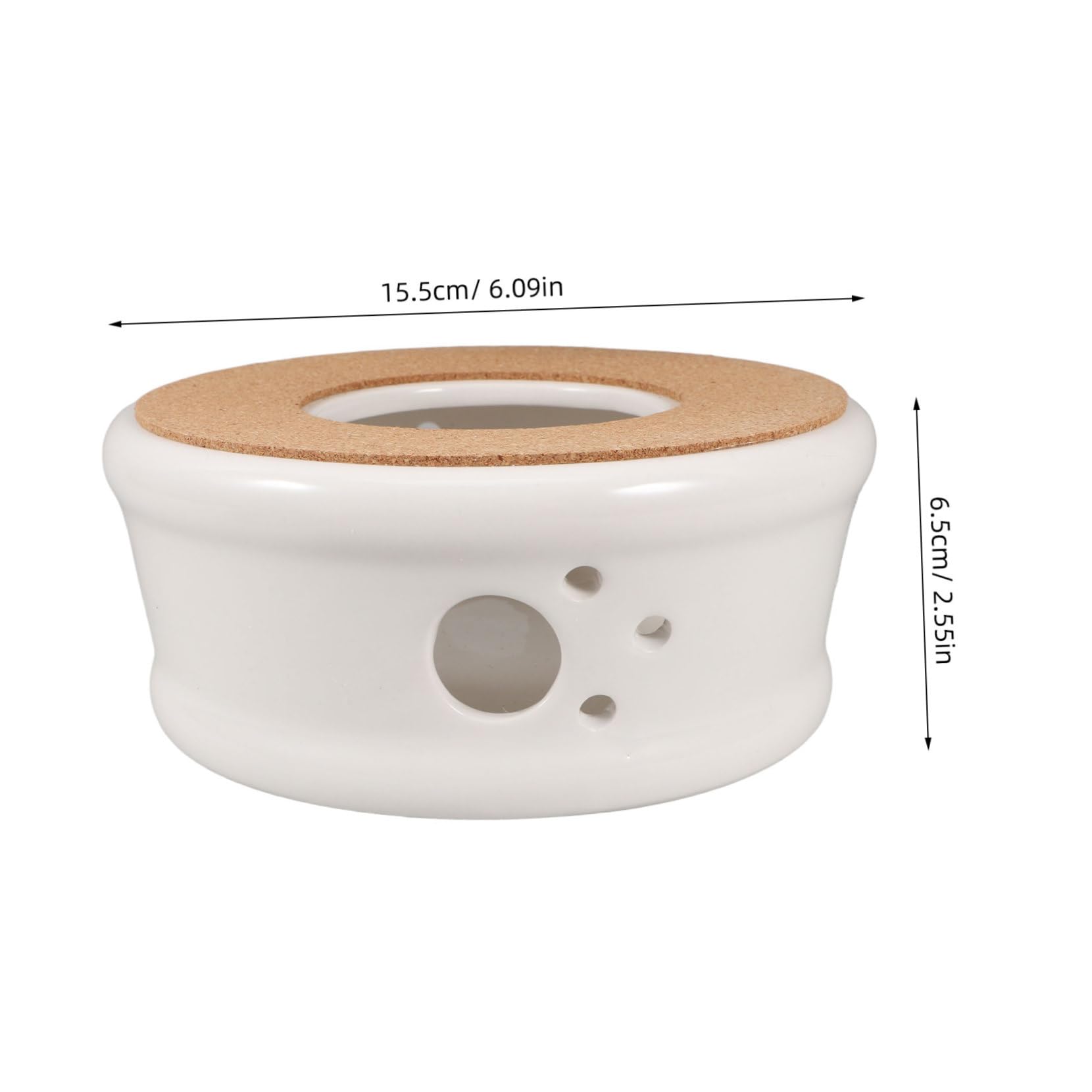 OHPHCALL Modern Teapot Warmer Tea Light Ceramic Base Quick Heat Tea Pot Heater for Home Office