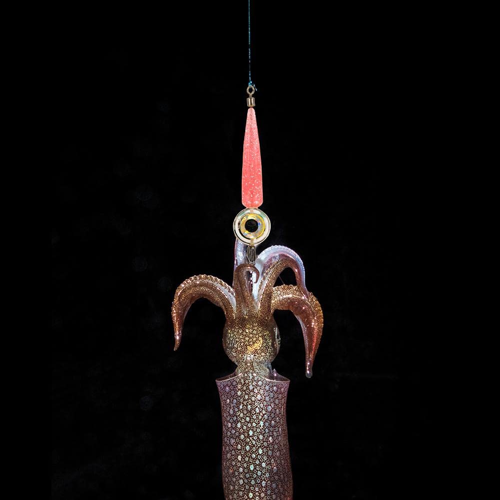 Lampada subacquea a LED for pesci con calamari e polpo da pesca (rosa)