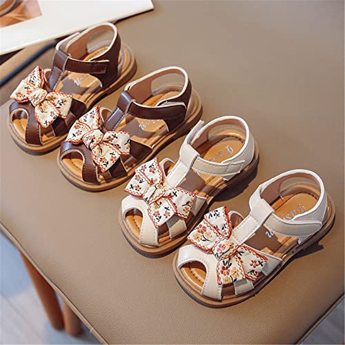 Kids Baby Girl Sandals Flower Embroidery Bow Princess Shoes Summer Set Flat Shoes Girls Flower Sandals4