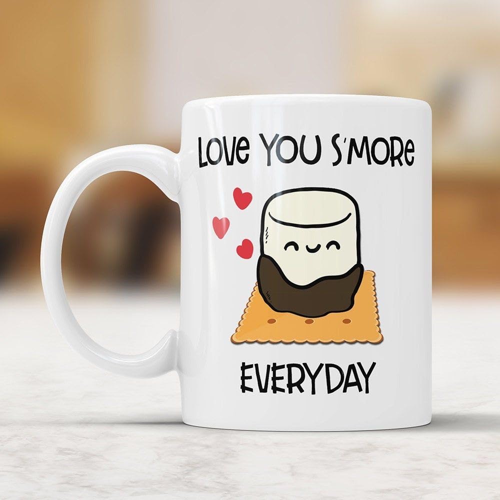 CRAFT MANIACS Love U Smore Everyday 350 ML White Tea/Coffee Mug Best Gift for Friendship Day & Rakshabandhan