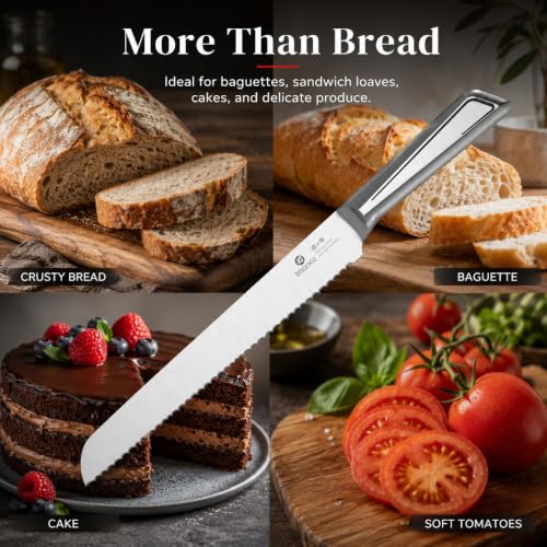 Image of imarku Serrated Bread Knife with Japanese High Carbon Stainless Steel
