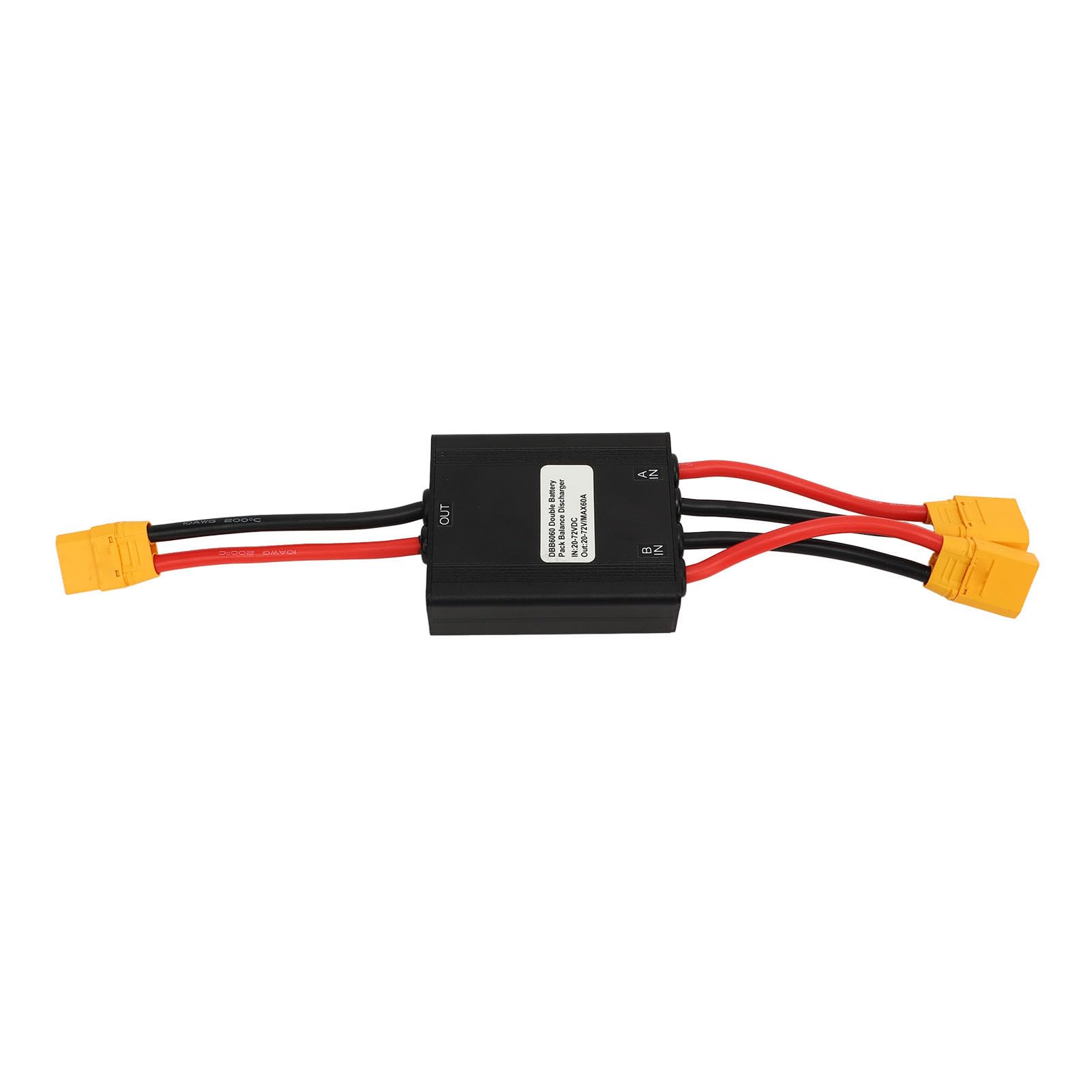 Akozon Convertidor de Descarga de Batería Doble de Bicicleta Eléctrica 20V a 72V - Adaptador de Módulo Paralelo de Batería Dual para un Rendimiento Mejorado de Conducción (60A)