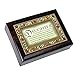 Perfect Daughter Italian Style Bronze Wood Finish Decorative Jewel Lid Musical Jewelry Box - Plays What a Wonderful World