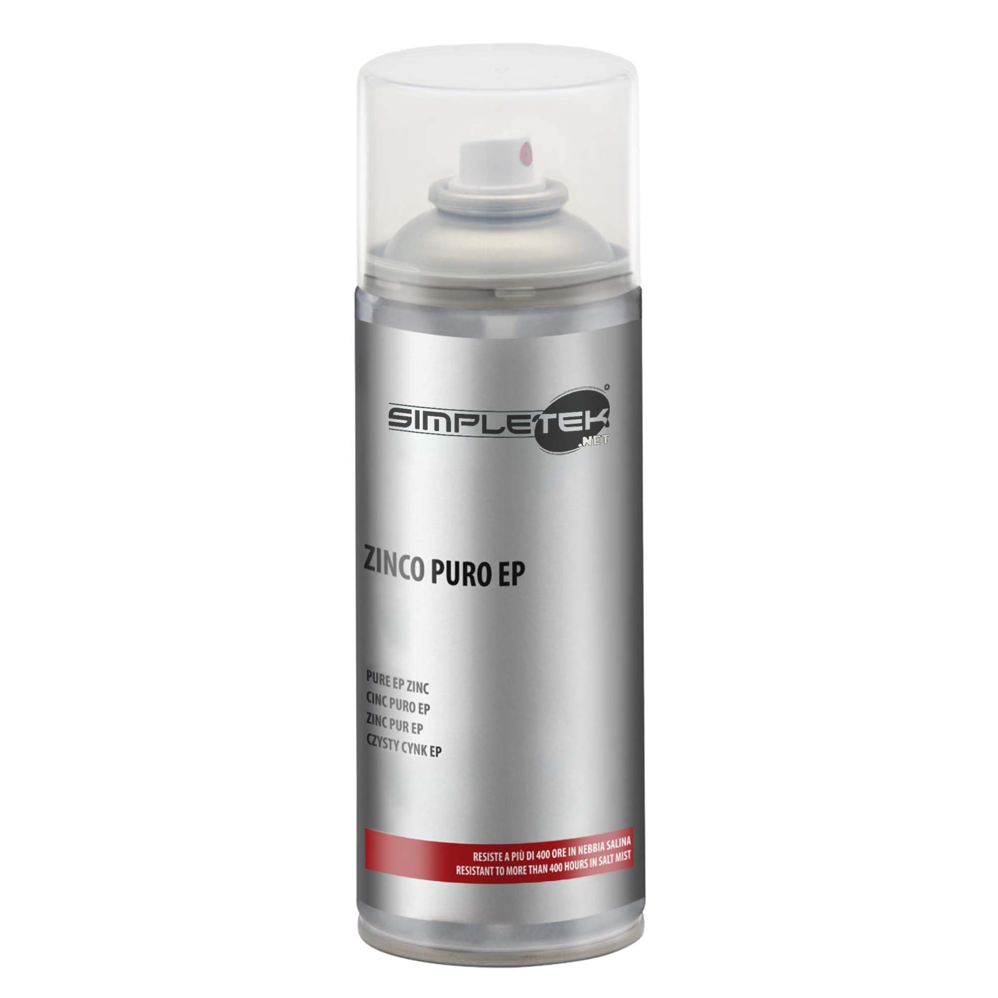 SIMPLETEK - 12X Bomboletta Spray Vernice Zincante Zinco Puro EP A Freddo Per Metalli Galvanica Protegge Dall'Ossidazione 400 ml (12 pezzi)