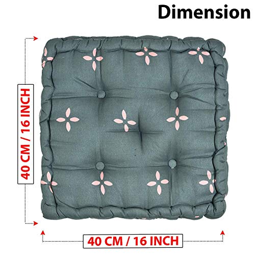 Image of Amazon Brand - Umi Chair Cushion Comfortable Thick Tufted Seat Cushion Cushion for Meditation,Floor Cushion for Sitting in Living Room,Chair Box for Indoor Seat Set of 1,16X16(Inches) (Brown)