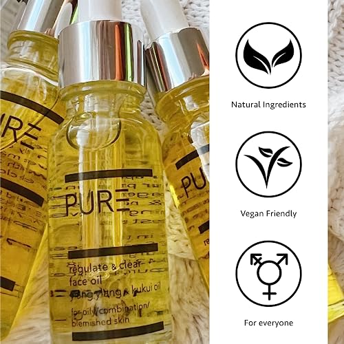 Breakout Clearing Face Oil for Oily Blemished Skin, Calms Redness & Inflammation, Kukui, Vitamin E, Frankincense & Lavender - Image 2