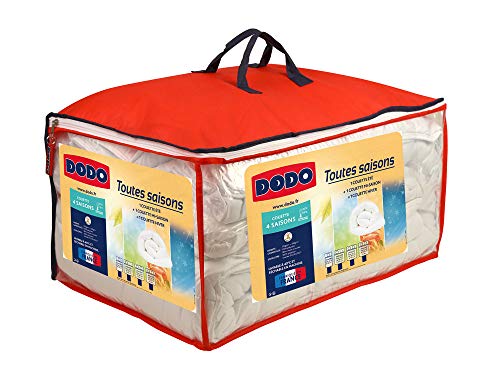 DODO - Couette 4 Saisons Ultra Douce 220x240 cm - Convient 1-2 Personnes - Tissu 100% Polyester - Garnissage Synthétique 100% Polyester Fibre Volupt'Air -...