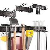 Mayyol Garage Wall Mount Tool Storage Rack - Lawn Organization - Yard Tools Hanger - Organizer Holde