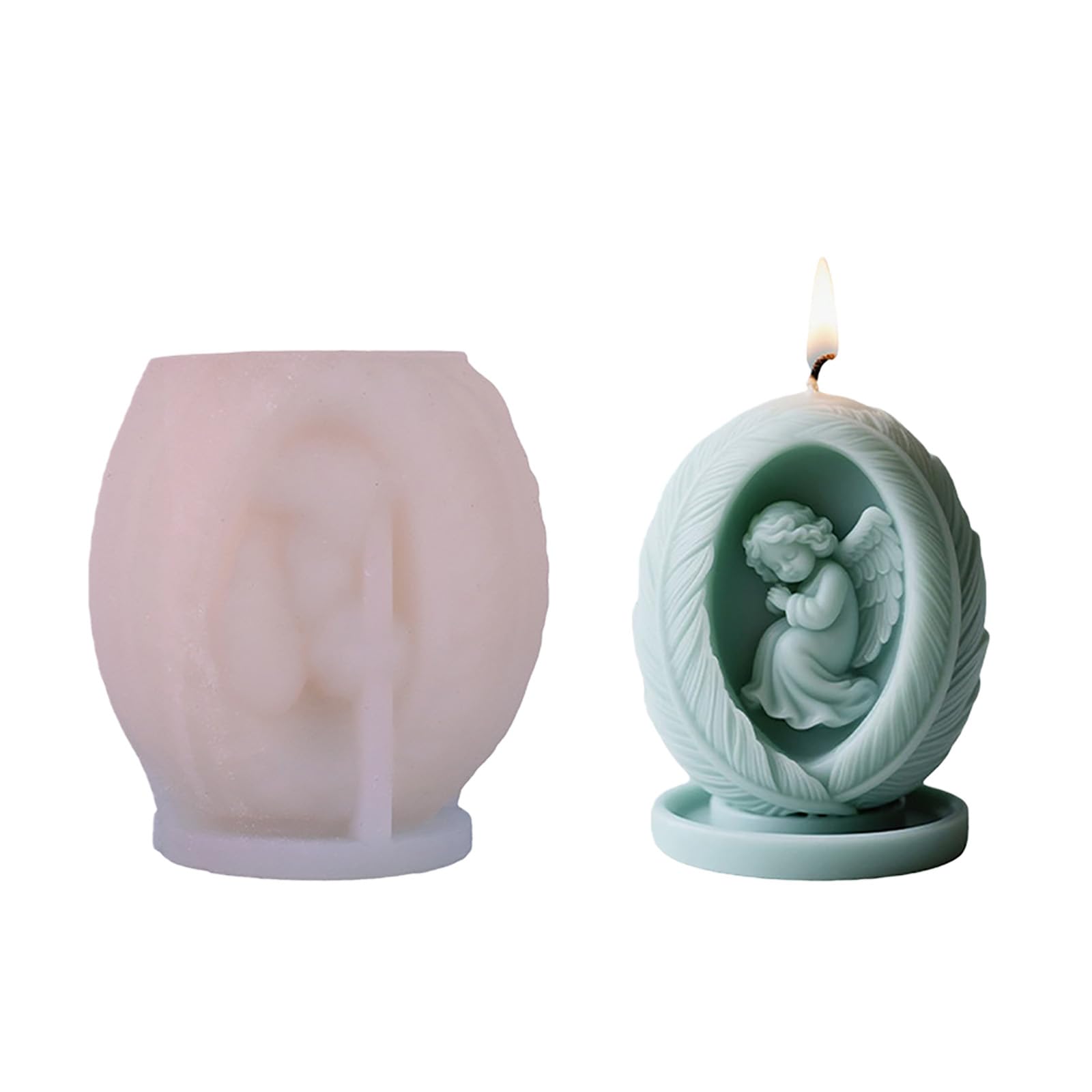 hogtnd Reusable Silicone Mould for Sleeping Angel Candle Decorations and Art with Easy Use, Food Grade Silicone