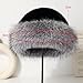 AWOCAN Women's Faux Fur Hat Winter Fluffy Warm Cap Fuzzy Bucket Hat for Cold Ski Snow Color Blocked Fashionable Winter hat (US, Alpha, Large, Black-1)