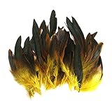 Wholesale 50 beautiful feathers 12-18cm / 4-7inch Yellow