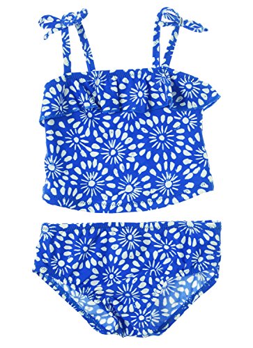 OshKosh Girl's Flower Tankini Blue 4T