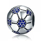 Football Charm Soccer Bead Authentic 925 Sterling Silver Sport Charms for European Bracelet