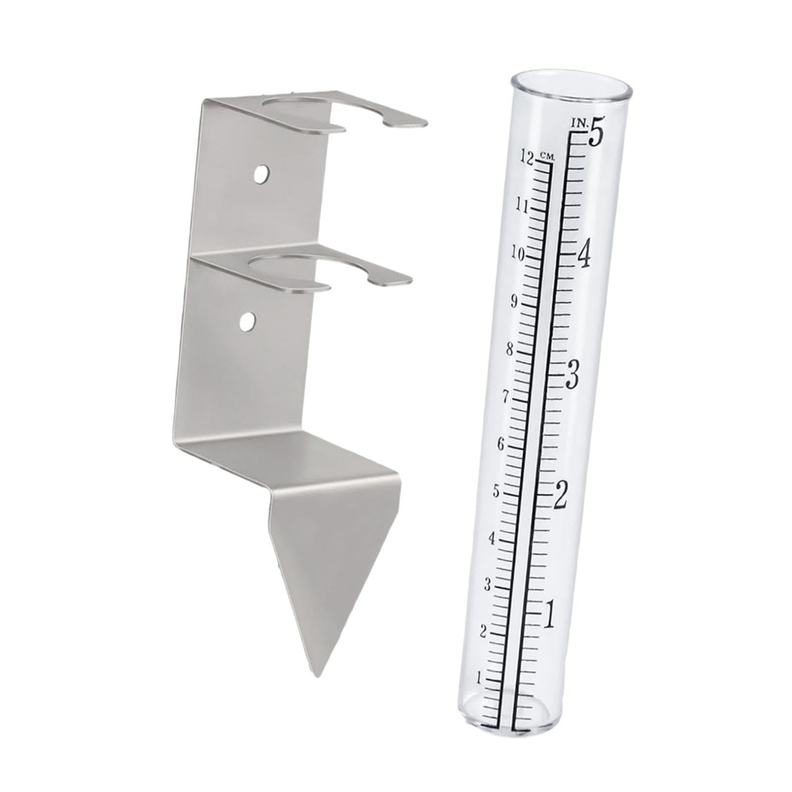 THE STYLE SUTRA Rain Gauge Outdoor with Stainless Steel Rack Large Guage for Lawn Yard Porch Tube 14cmx2cm-image-35